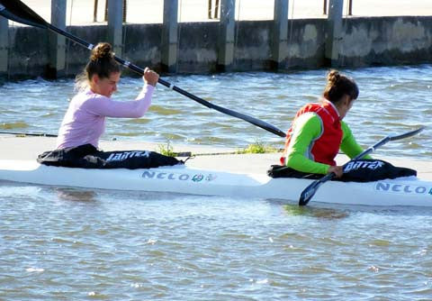 Jantex Kayak Spray Skirt Black on a Nelo K2 boat
